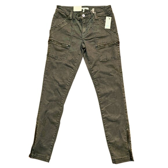 Joie Park NWT Skinny Pants Fatigue Military Green Women’s Size 25 - Picture 2 of 11